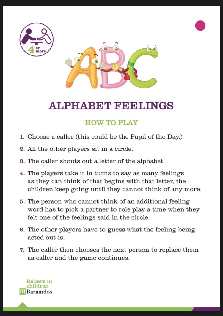 PATHSEdUK's tweet photo. 🧠🧩 BRAIN BREAK GAME #11🧩🧠 

Please find a brand new SEL Brain Break game! This is to enjoy anytime you need a bit of time off from learning or just to enjoy as a family and get some smiles and laughs together. 

📸 Let us know if you play! #SELskills #SELathome @BarnardosNI https://t.co/0oWj0JFFJw