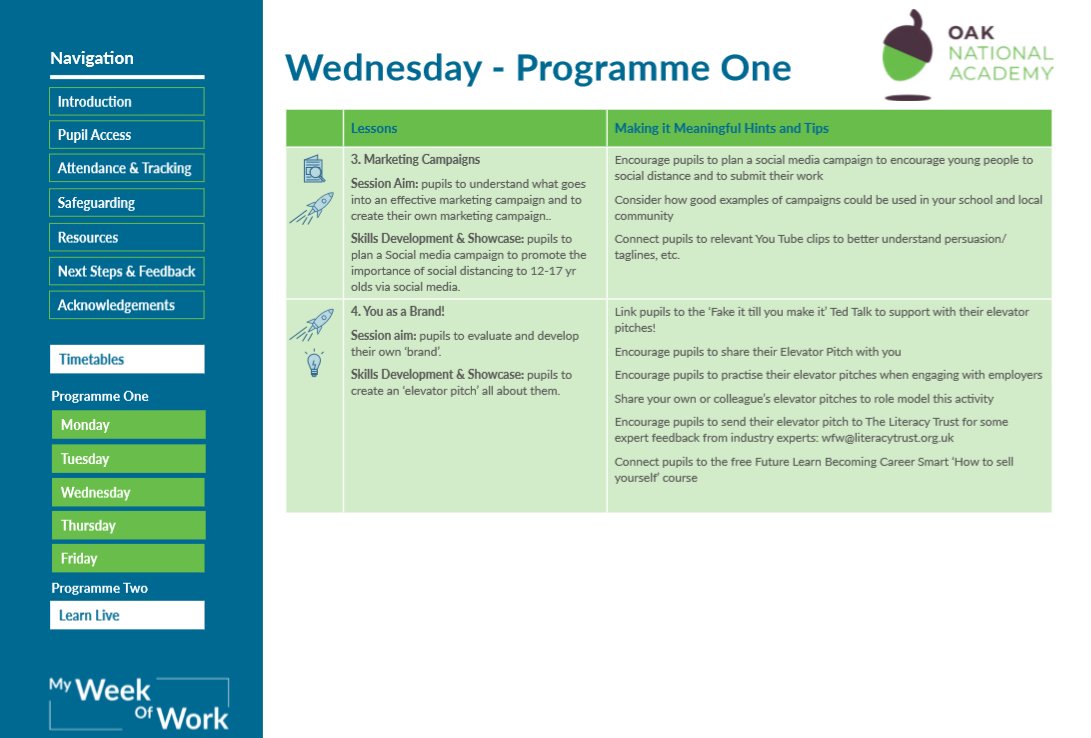 AspireAcadWorcs's tweet image. Yr11 PSHE: Brand &amp;amp; Marketing. Today, we’ll be exploring innovative &amp;amp; creative thinking from #MyWeekOfWork  
#LearnwithOak #LearnLive 

Look out for our evidence of the work/activities completed across the week @CEC_Worcs
 
#APFree
#CareersWorcs