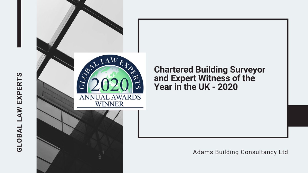 GreigAdams1's tweet photo. Great to receive Global Law Expert's recognition for our ongoing Expert Witness work at Adams Building Consultancy. https://t.co/5LtXxrxK2d