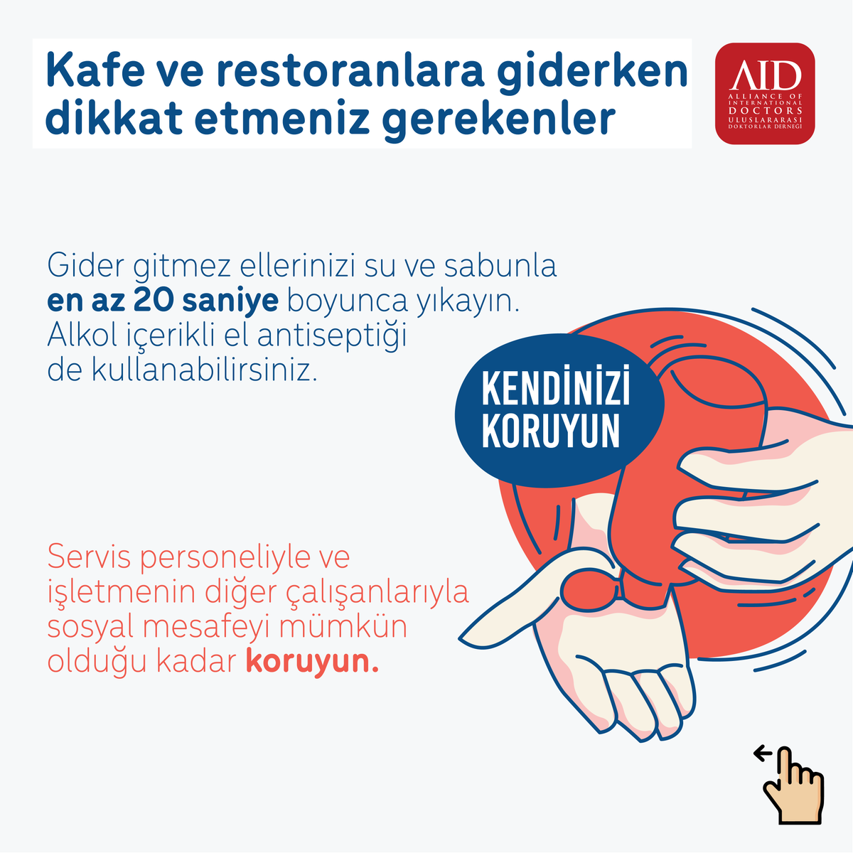 aidoctors's tweet photo. Kontrollü Sosyal Hayat döneminde kafe ve restoranlara giderken #COVID19'dan korunmak için nelere dikkat etmelisiniz?

https://t.co/qSRU6iYui3 https://t.co/TyTWRlrscq