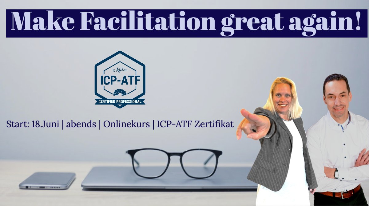 Nutzt jetzt noch die Gelegenheit an unserem Training teilzunehmen: agile-team-facilitator.com/agile-team-fac… #ATF #ICP-ATF #Facilitation #online #training #remote