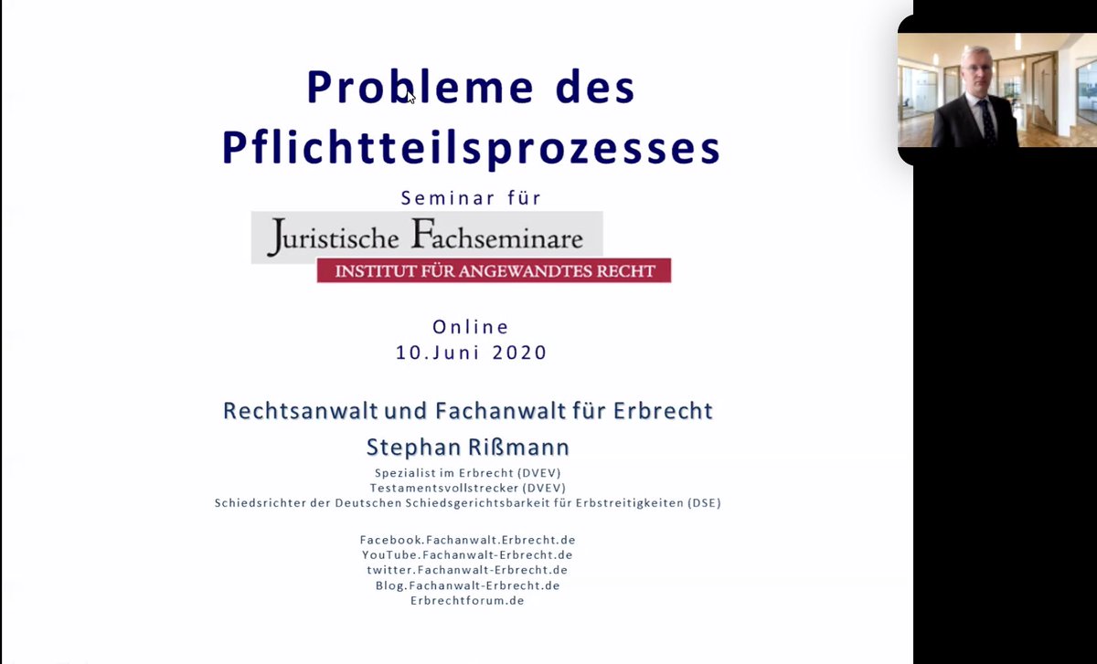 14:00 Uhr ist Beginn, Anmeldung noch möglich: juristische-fachseminare.de/2-rissmann-pro…