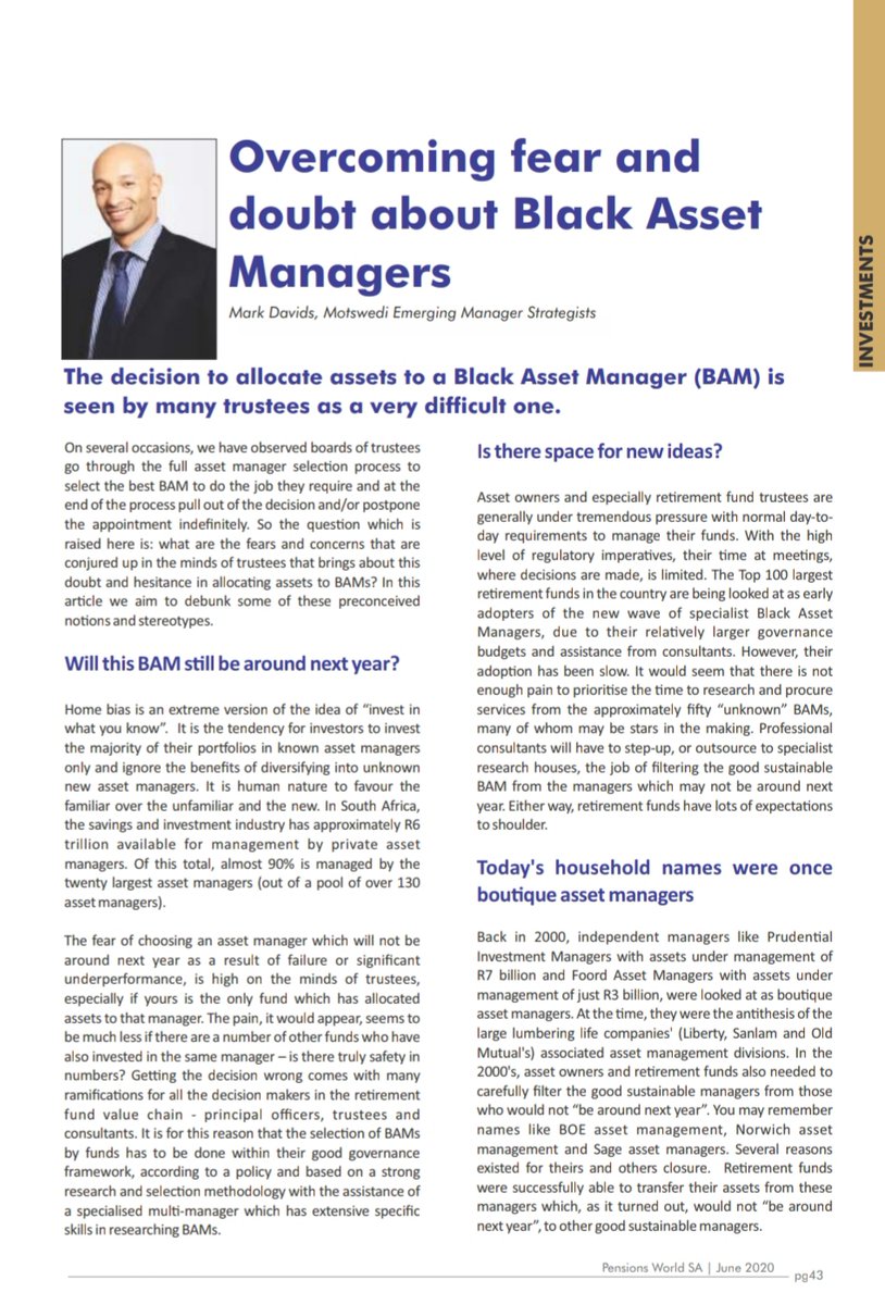 marktdavids's tweet photo. Finding new ideas and investing with the New Wave of Emerging Asset Managers..! MOTSWEDI Emerging Manager Strategists https://t.co/mTlYeWBSei #RiseOfEmergingAssetManagers #PensionsWorldSA https://t.co/eiADIRKn79 https://t.co/ccQ9O9xztc