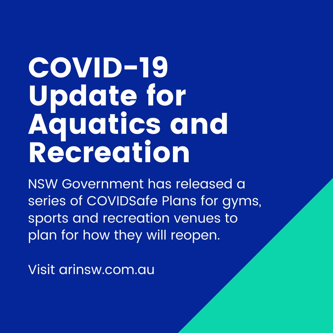 The NSW Government has released a series of COVIDSafe Plans for gyms, sports and recreation venues in the lead up to the easing of restrictions - mailchi.mp/arinsw/gyms-in…