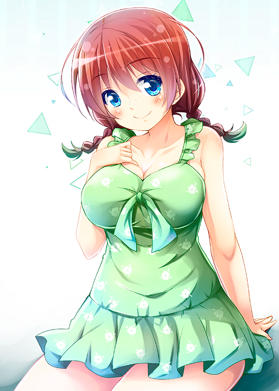 「暑くなってきたので水着エマちゃん

エマ「皆で海行くの楽しみだね～水着変じゃない」|てけひろ@FANBOX、Fantia週１更新中のイラスト