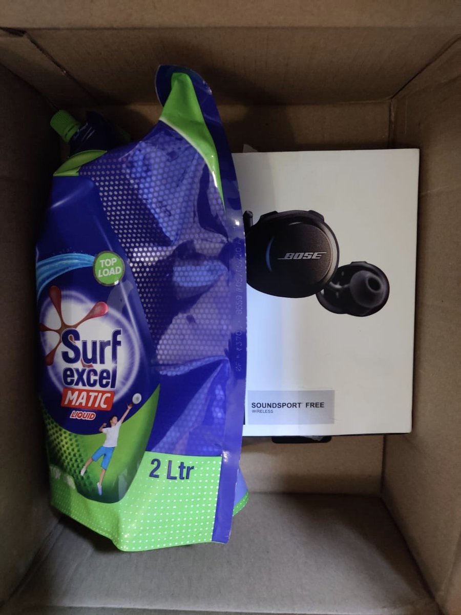 Gautam Rege (@gautamrege) on Twitter photo Bose wireless earbuds (₹19k) delivered instead of skin lotion (₹300). <a href="/amazonIN/">Amazon India</a> support asked to keep it as order was non-returnable! 🤪🤦♂️🥳 Bose wireless earbuds (₹19k) delivered instead of skin lotion (₹300). <a href="/amazonIN/">Amazon India</a> support asked to keep it as order was non-returnable! 🤪🤦♂️🥳