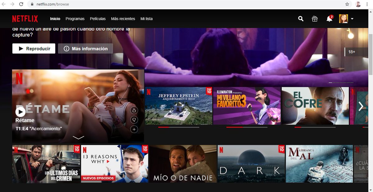 esbaeza_'s tweet photo. La Recomiendo #Retame #Netflix https://t.co/nUjS1Sm9BJ