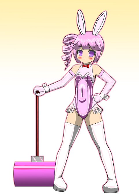 バニースーツちゃんをの差分作りました。いつもの洗脳、催眠、悪堕ち状態。他にも少しあるので後でpixivに載せます! 