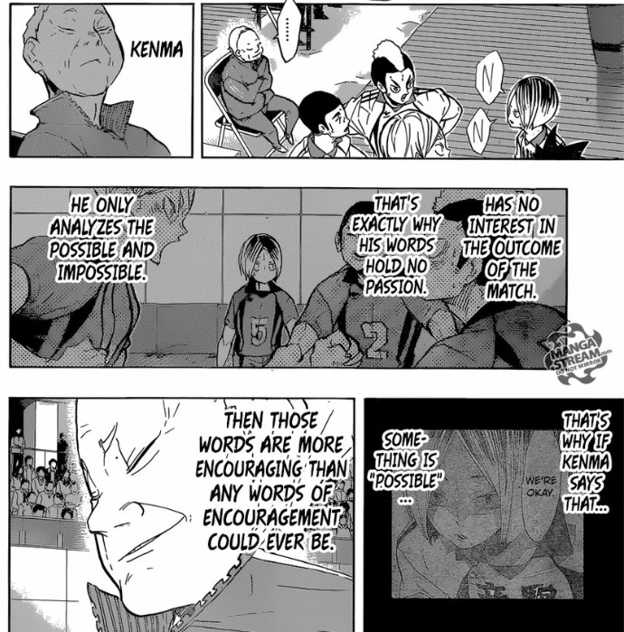 That's why whenever Kenma plans and strategizes before and during every matches, the team just follows him with unquestionable faith that even Nekomata-sensei agrees on, trusting Kenma willingly. 