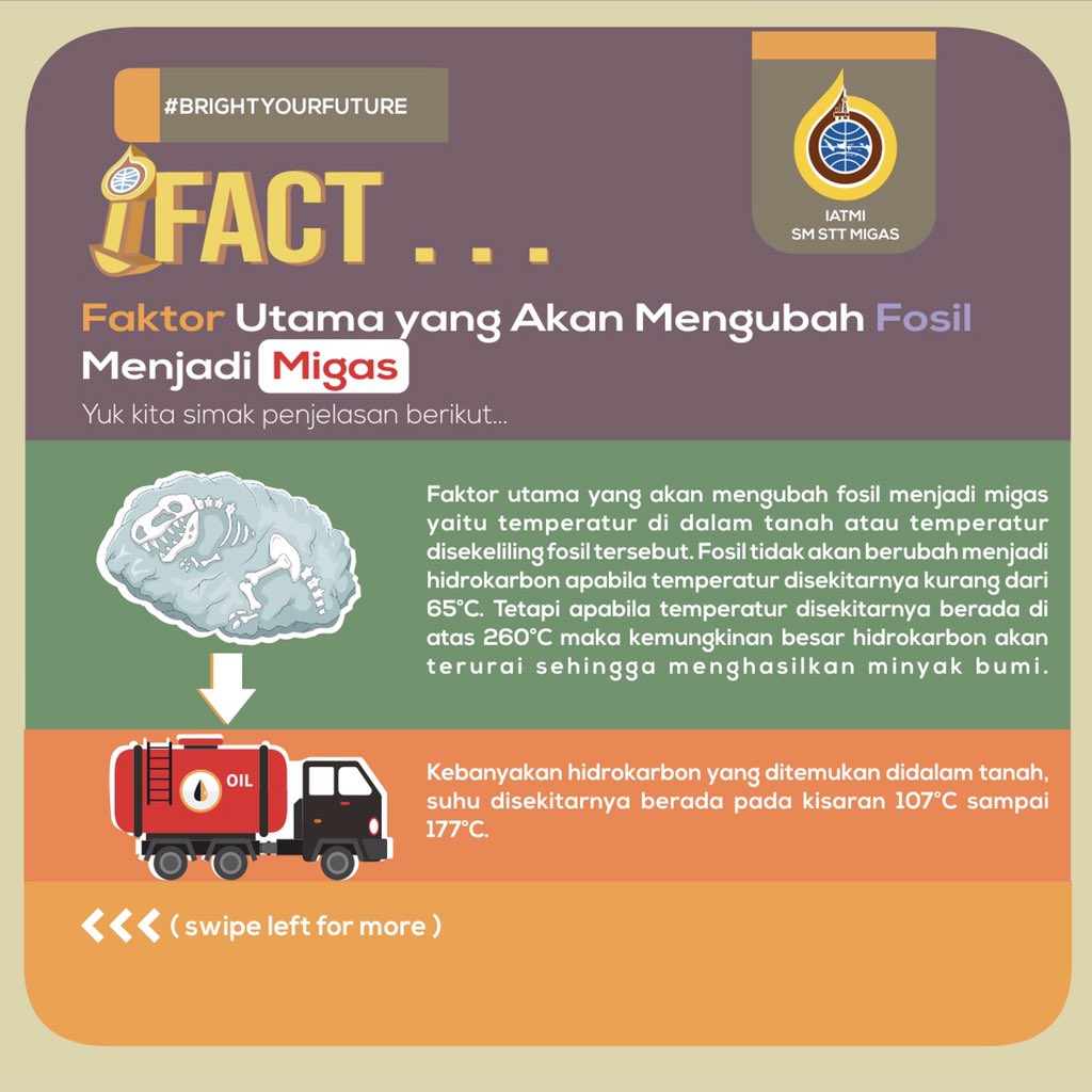IATMISMSTTMIGAS's tweet photo. 🔊 I-FACT🔊
.
Hello Sobat Engineers🙋🏻‍♀️
.
Sebagai seorang engineer di industri minyak dan gas. Tentunya kita harus memahami faktor-faktor pembentukan migas https://t.co/z1jJv5A2Lr