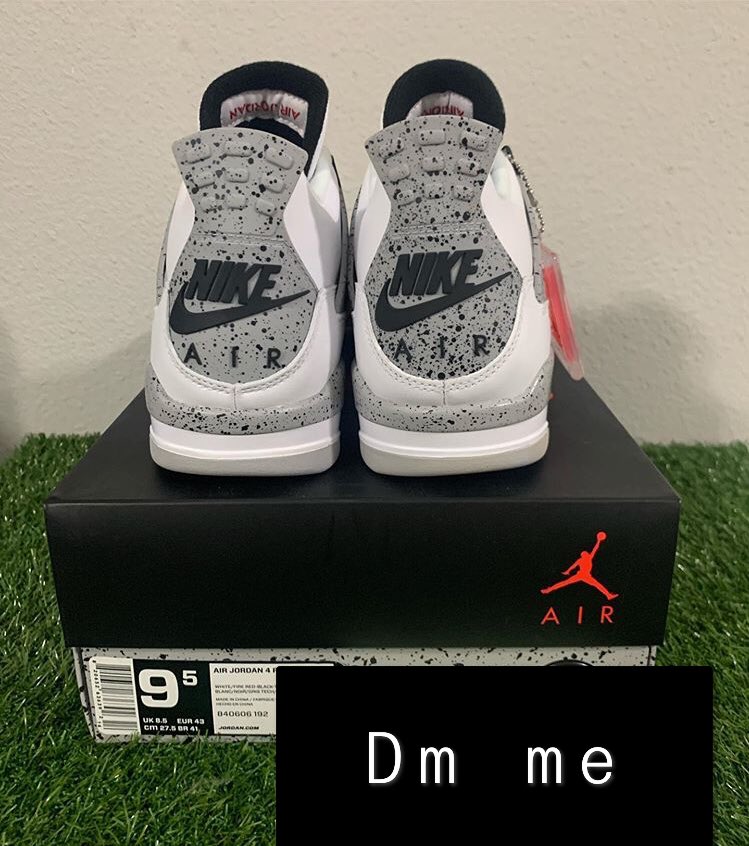 Jordan 4 white cement 🔥 sizes 8-13 $300 dm me