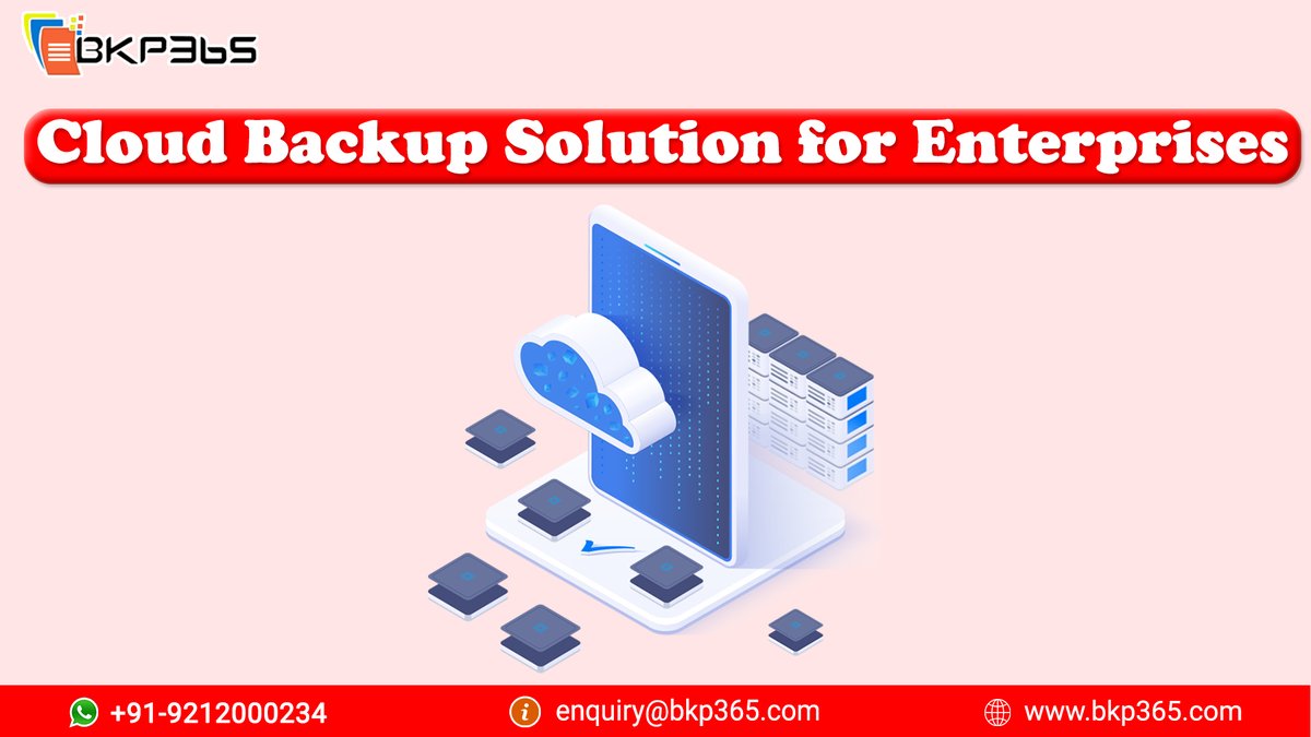 Providing the best cloud backup solution and offering an integrated approach to data protection.

Website= bkp365.com
Call: +91-9212000234

#bkp365 #cloudbackup #datastorage #businesstips #entrepeneur #wednesday #wednesdaymotivation #india #cloudbackupservices