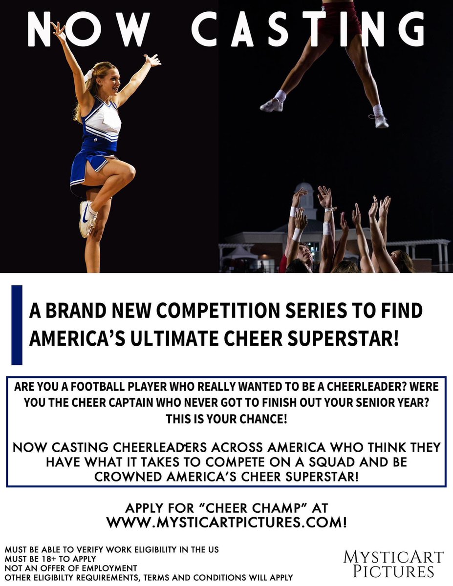 Calling all #cheerleaders #castingcall #TVShow #castingnow