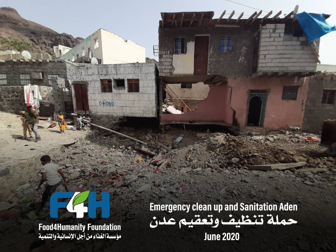 Food4Humanity's tweet photo. In Al Tawelah area- #Aden city, roads &amp; neighborhoods are blocked due to heavy floods &amp; heavy rains. Rains Stream is blocked by heavy materials, waste, &amp; debris, which create sinkholes &amp; contaminated water

#SAveAden
#changestartsnow https://t.co/tqfayfeSfE
