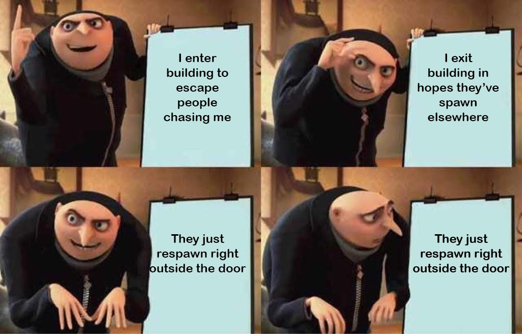 GreenCayt's tweet photo. I, unfortunately, don't exactly have an artwork for #Pathologic15Years sooo here's all the memes I've made the past few weeks of playing it. Happy Anniversary to the game who've caused me pain, emotionally. ❤️ https://t.co/X4p81zQhjB