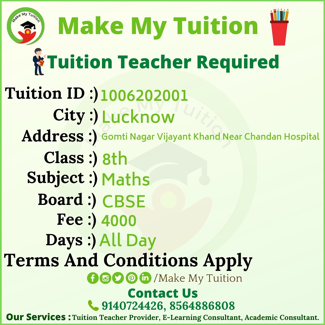 makemytuition's tweet photo. For More Information Please Visit
https://t.co/4FDpup1E2a Or
Contact Us ☎️ :- 9140724426, 8564886808
#hometuition #tuitionteacher #elearningtips #hometutor #teacher #cbse #icse #isc #allclasses #allboards #education #learninghours #academics #consultant #LearningNeverStops https://t.co/IHLIc5RlvP