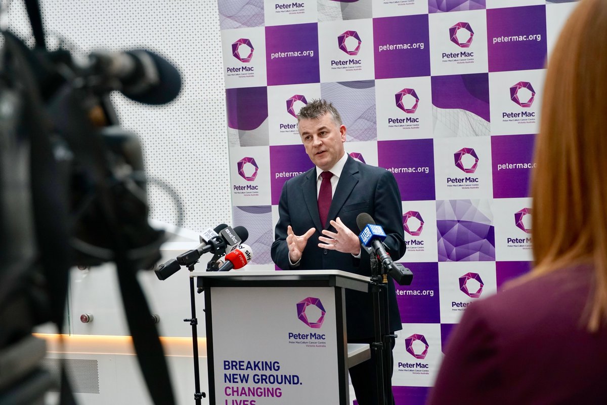 Today Peter Mac's Chief Executive Dr Shelley Dolan and Professor <a href="/declangmurphy/">Declan Murphy</a> joined @JennyMikakos for a very important press conference to urge Victorians not to put off seeing the doctor during this time. Tune in to the news tonight or read more: premier.vic.gov.au/dont-neglect-y…