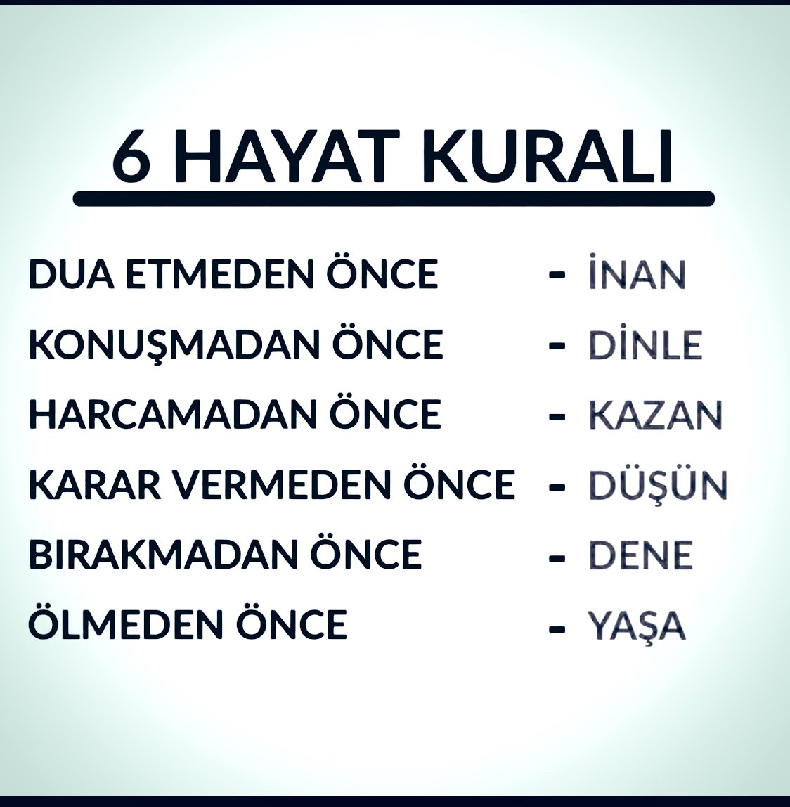 tcoskunuzer's tweet photo. Hayatın 6 Altın Kuralı... https://t.co/zHQusazol6