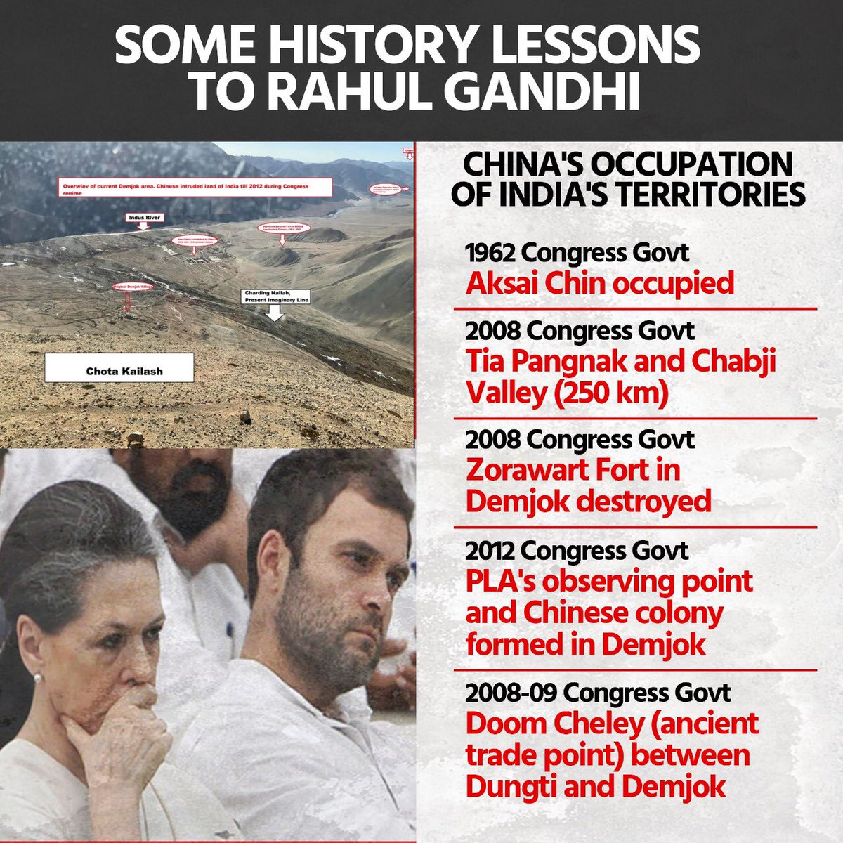friendsofbjp's tweet image. Some history lessons to Pappu. #ModiWonChiniRahulFail