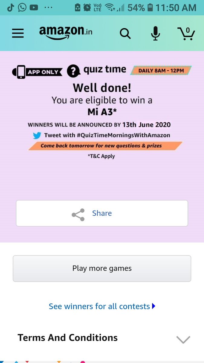 SaifiAfaan's tweet photo. Afaan saifi @SaifiAfaan 
#QuizTimeMorningsWithAmazon https://t.co/urXilk3fgG