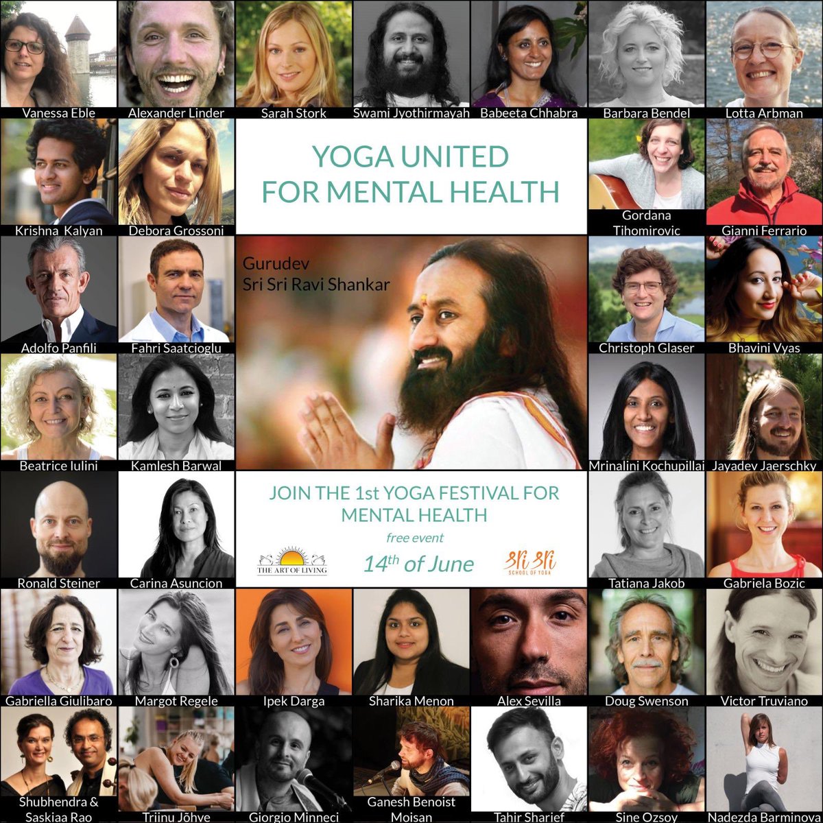 Ruh Sağlığı için Online #Yoga Festivali! 
Tüm gün sürecek Ücretsiz Konferans ve Seminerler
Tarih: 14 Haziran 2020 Pazar
Saat: 6:30-22:00 
kayıt: tinyurl.com/yogafestival20…

#onlineyoga #yogadersi #yogaturkey #yogatürkiye #srisriyoga #yogaformentalhealth #yogafestival #yogaonline