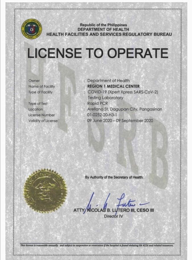 Congratulations to the Region I Medical Center for being accredited to conduct PCR testing using GeneXpert technology. Malaking dagdag ito sa testing capability ng Dagupan at Pangasinan.