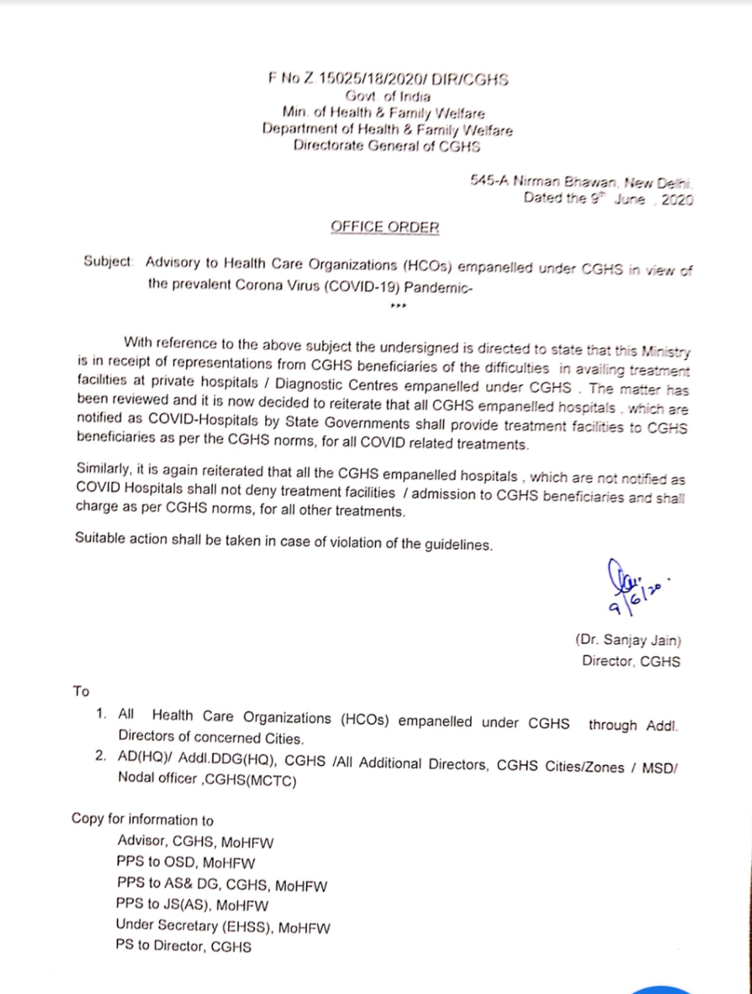 Pib In Maharashtra On Twitter All Cghs Empanelled Hospitals Notified As Covid19 Hospitals To Provide Treatment To Cghs Beneficiaries Cghs Empanelled Non Covid Hospitals Shall Not Deny Treatment Admission To Cghs