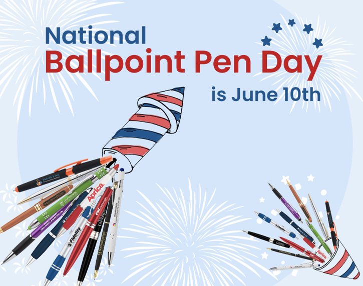 writeonltd's tweet photo. It’s National Ballpoint Pen Day!

Fun Facts:
🖊 Every second of every day, more than 125 ballpoint pens are sold!
🖊 An average ballpoint pen will write approximately 50,000 words, roughly 100 pages of text. 

#nationalballpointpenday #stationerygeek #pen #writeon #officesupplies https://t.co/yd8La8GJZj