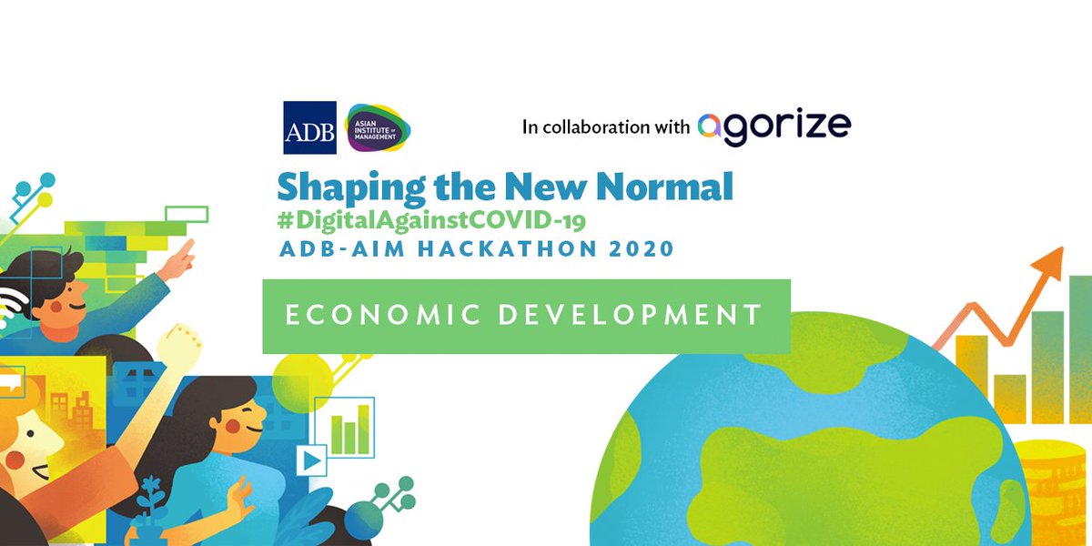 Join the <a href="/ADB_HQ/">Asian Development Bank</a> and <a href="/aim_edu/">Asian Institute of Management</a> #DigitalAgainstCOVID19 Challenge 👩‍💻👨‍💻 global call for solutions to combat COVID-19 and help shape the new normal. Win 💵 USD 10,000 in nowcasting, earth observation data, and alternative credit scoring solutions for MSMEs 👉 bit.ly/DigitalAgainst…