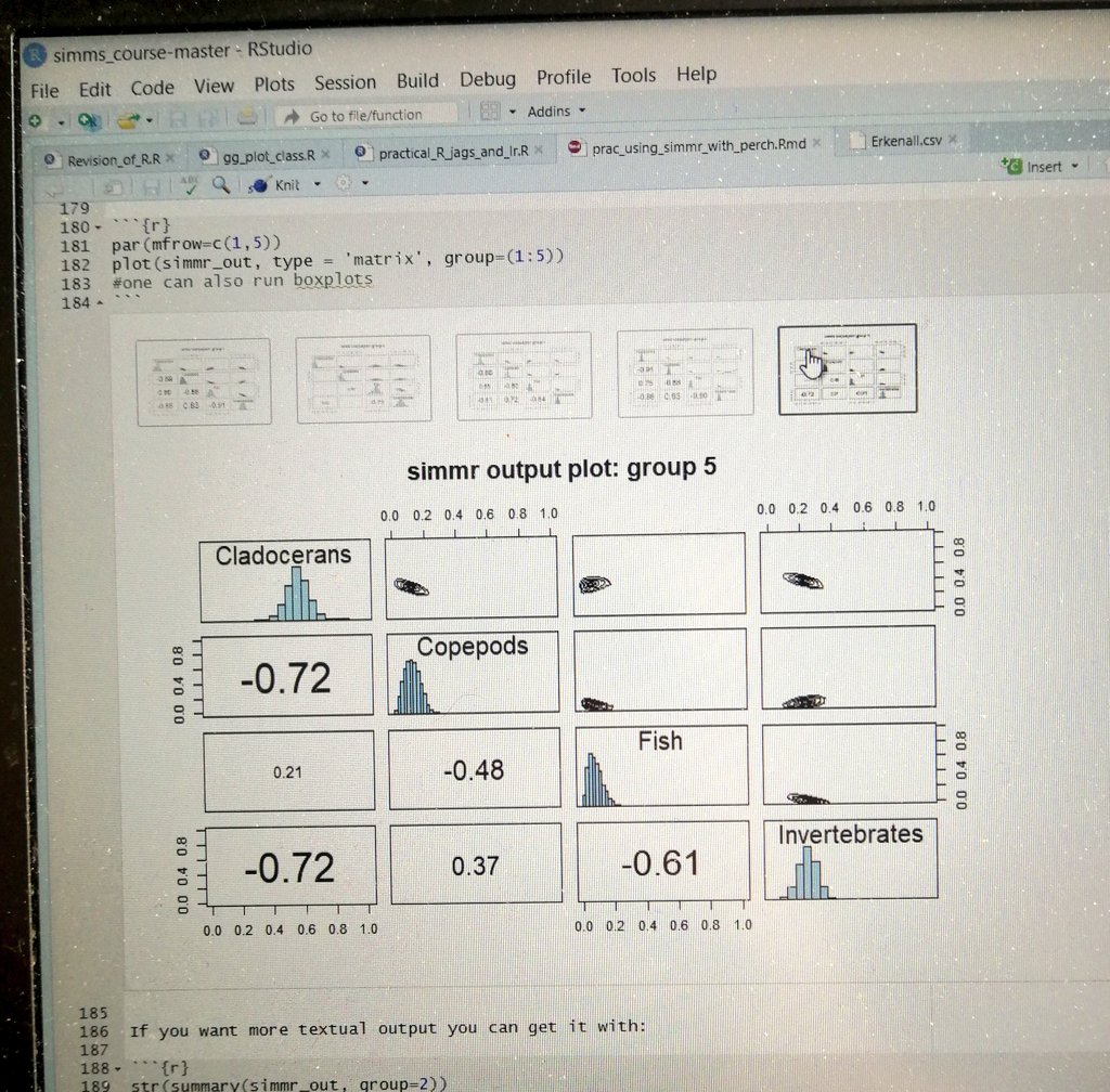 ferch_agua's tweet image. Playing a bit with #simmr with my perch isotope data from rdcu.be/b4LVs, which is now freely available in urn.kb.se/resolve?urn=ur…. #simms_course Thanks very much @aparnellstats @yodacomplex!