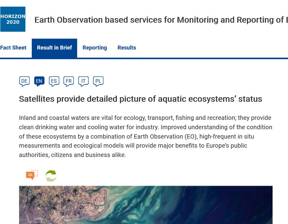 EOMORES (@eomores_h2020) on Twitter photo "Satellites provide detailed picture of aquatic ecosystems’ status" Read about it on <a href="/CORDIS_EU/">EU Research Results</a> news: cordis.europa.eu/article/id/418…
#S2 #S3 #satellites #algenradar #WISPstation #monitoring #waterquality #WFD #ecology #greendeal "Satellites provide detailed picture of aquatic ecosystems’ status" Read about it on <a href="/CORDIS_EU/">EU Research Results</a> news: cordis.europa.eu/article/id/418…
#S2 #S3 #satellites #algenradar #WISPstation #monitoring #waterquality #WFD #ecology #greendeal