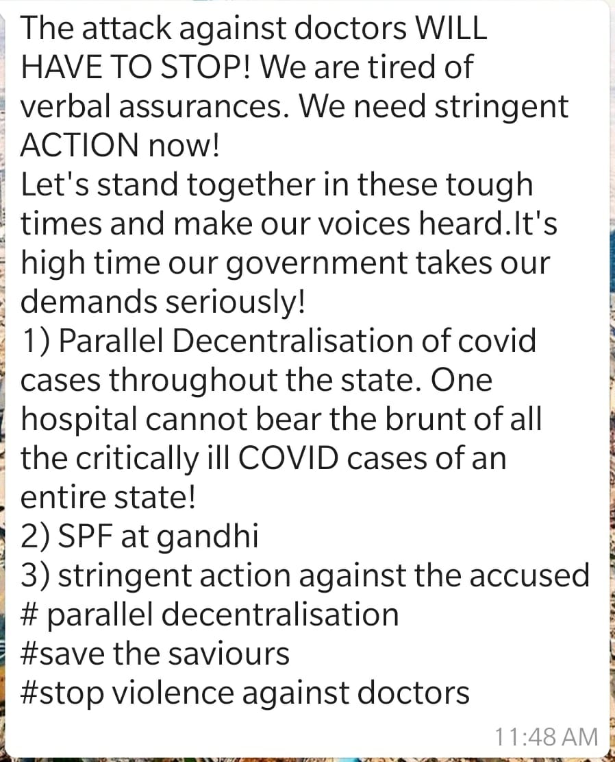 anjali_j12's tweet photo. Decentralise from gandhi. It's the best we can for both doctors and patients.
#parallel_decentralisation
#save_the_saviours
#stop_violence_against_doctors
@KTRTRS @PMOIndia @TelanganaDGP @trsharish @Eatala_Rajender https://t.co/OOIkYSFmzN