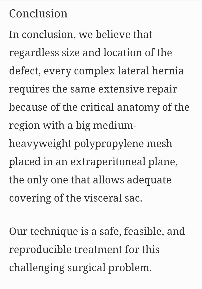 buff.ly/3eumBPQ An extraperitoneal approach for complex flank, iliac, and #LumbarHernia.

#HerniaSurgery #SoMe4Surgery #SoMe4Hernia #OpenAccess