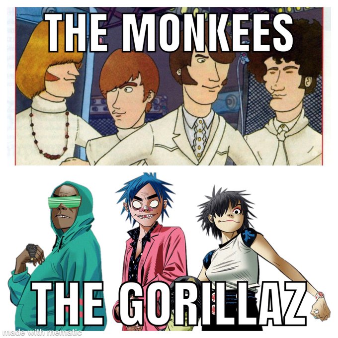 Now I get it! #monkees #gorillaz https://t.co/PR7BaM3vxC<a href="/tag/monkees"class="tags">#monkees</a><a href="/tag/gorillaz"class="tags">#gorillaz</a>
