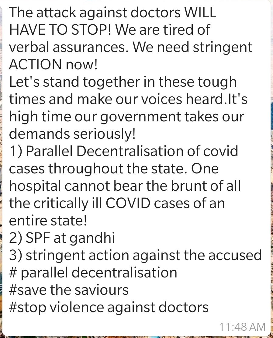 HARSHAbluejay's tweet photo. #savethesavior #parallel_decentralisation #stop_violence_against_doctors @KTRTRS @TelanganaCMO @timesofindia @the_hindu @V6News @TV9Telugu
We need ur support ! ! ! https://t.co/FuJ8RBCHSP