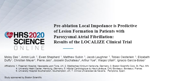 BSC_EU_Heart's tweet photo. Did you miss the LOCALIZE results @ #HRS2020Science? Data showed that local impedance drop using DirectSense and RhythmiaHDx was predictive of acute #PVI segment conduction block. Abstract available here: https://t.co/xmeT8Jfxeo @bayiron123 @C_Meyer_MD https://t.co/2snkEHqIeZ