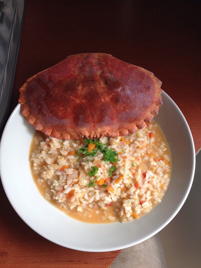 PMonty18's tweet photo. Irish brown Crab can be lot more just that summer holiday treat! Try Spanish rice caldosa with Irish crab! Inspired murciano caldosa recipe from province Murcia. @TCEHTCD @foodsmartdublin #norfish https://t.co/YyQSjw4cSu