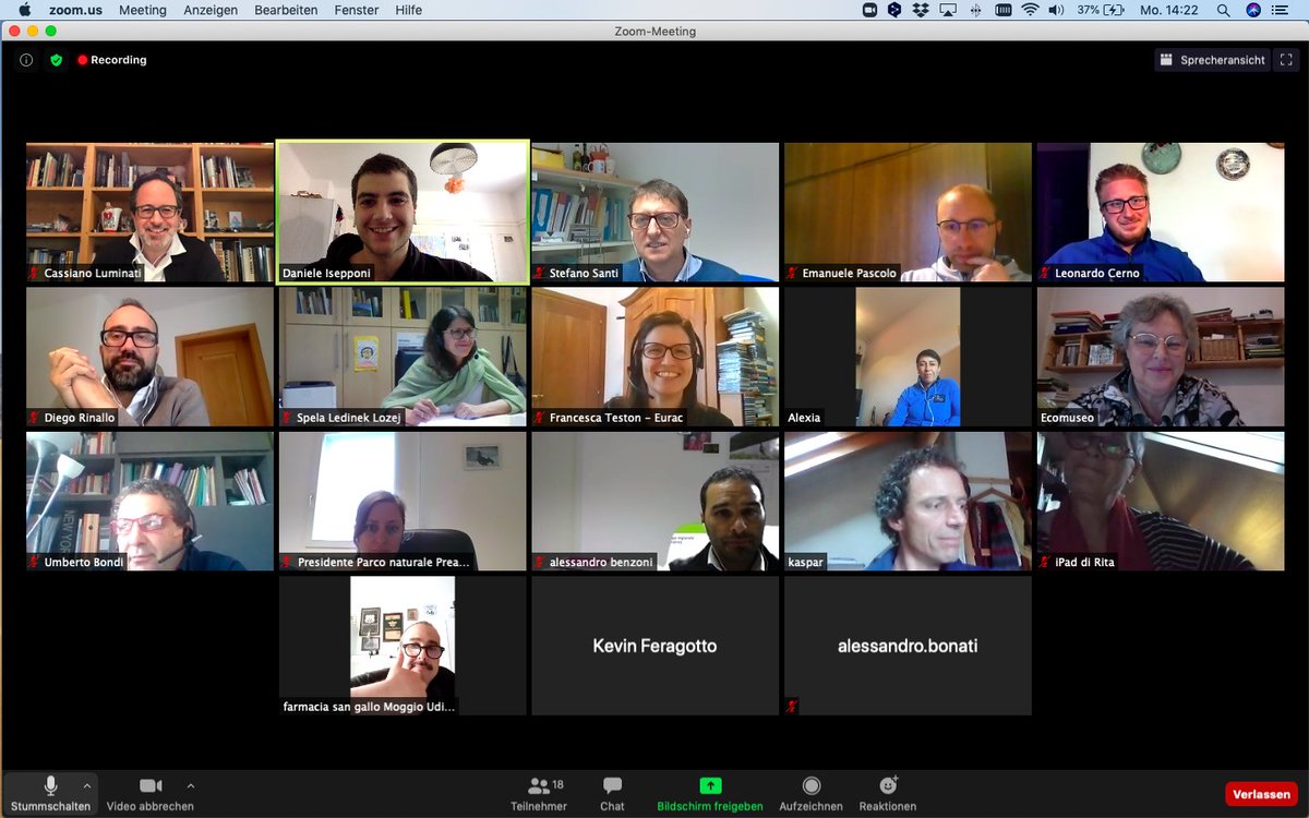 100percentloc's tweet photo. Our first meeting for the case study area of @prealpigiulie was held virtually. due to #COVID19 restrictions, however, the discussion on #shortvaluechains was very interesting😀We hope to be able to travel in the beautiful #alps soon!
#100percentLocal #EUSALP #EU #Sustainability https://t.co/byYYw6o9kG