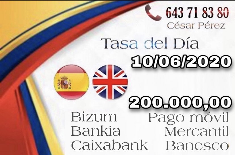 Tasa del día