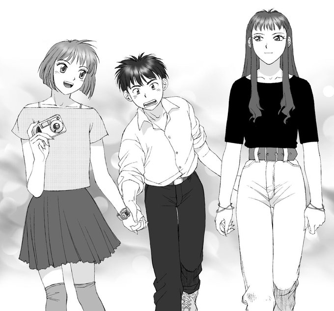 愚作「かごめかごめ」からセリフ無し絵その,
この頃の漫画はペン入れの時にフキダシも描いていたので消せないのです
擬音は消して大丈夫な時だけ消しています(^^;;

連載告知イラストとそれを元に着彩した雑誌封入のピンナップです
告知用イラストの背景は新たに追加しました 