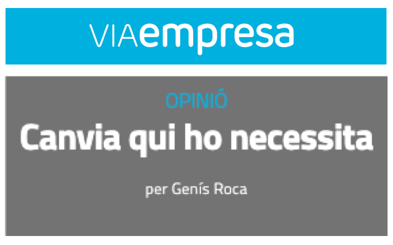 genisroca's tweet photo. "Allò que motiva més les persones a canviar és la necessitat. Com més extrema sigui la necessitat més probable serà el canvi"

Canvia qui ho necessita
https://t.co/bD0N5x5Se5 https://t.co/1BHc9J7mvt