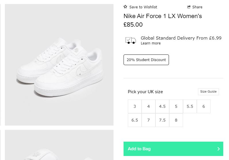 air force 1 student discount