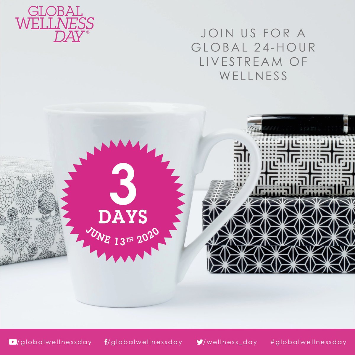 Only 3 days left until Global Wellness Day! 🥳 Save the date - June 13th 2020, Saturday! 🌸
#globalwellnessday #wellness #gwd2020 #isayyes #onedaycanchangeyourwholelife #savethedate #countdown #3days