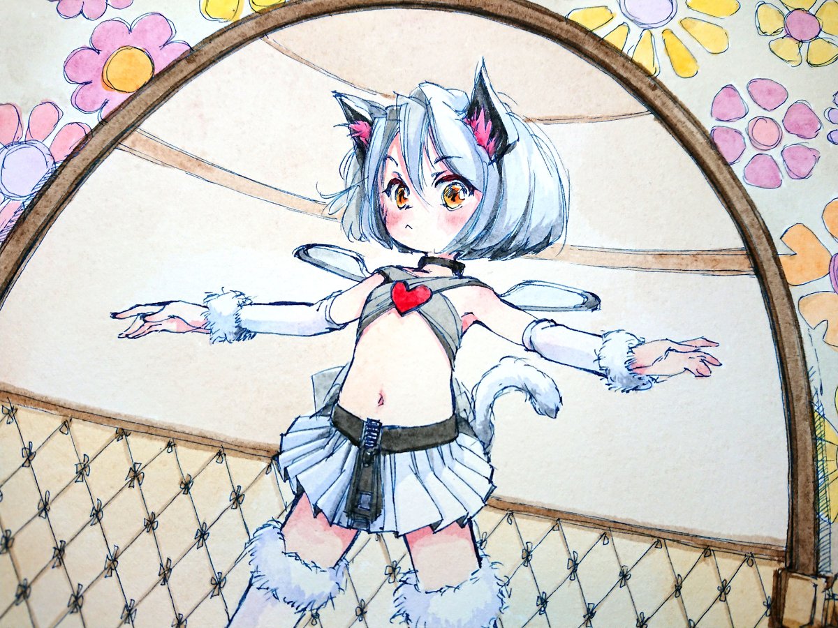 車擬人化 白ビートねこ 擬人化 車擬人化 ビート アナログ フミよ 車 バイク擬人化絵描きのイラスト