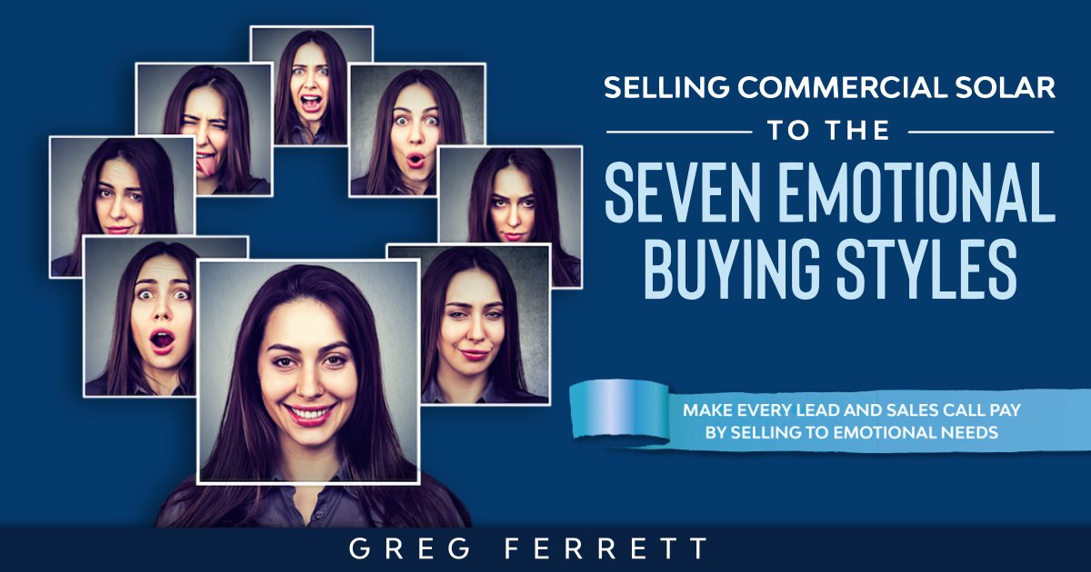gregferrett's tweet image. Book launch - "Selling Commercial Solar to the Seven Emotional Buying Styles" - mailchi.mp/asmmoney.com.a…