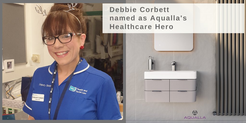 We are delighted to announce Deputy Sister Debbie Corbett, who lives in Dundonald and works at Antrim Area Hospital, has been named Aqualla’s ‘Healthcare Hero’ and has won a luxury bathroom following a nomination by her sister Joanna Sloan from Belfast. bit.ly/AquallaHeathca…