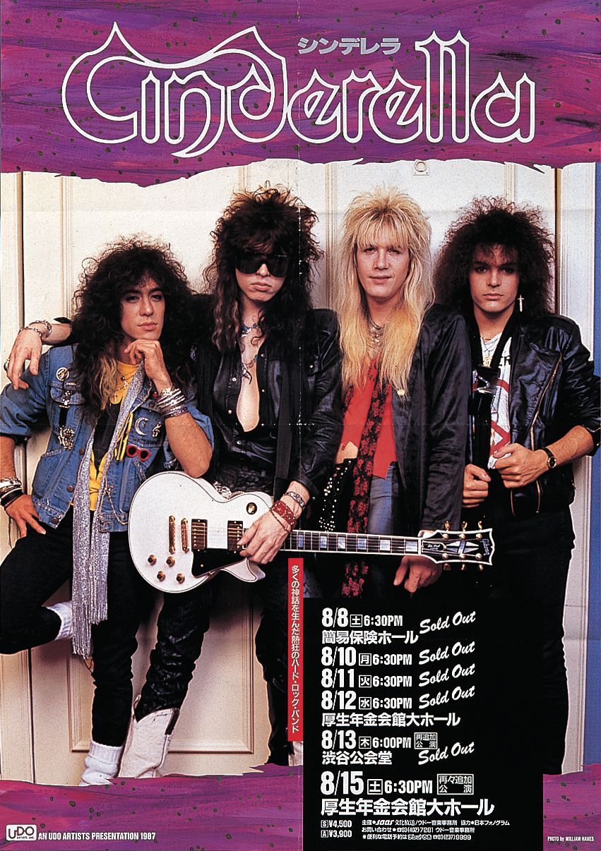 ウドー音楽事務所 Cinderella 1987 ボン ジョヴィの弟分 という触れ込みで注目を浴びた トム キーファー率いる シンデレラ 初来日公演は デビュー アルバム Night Songs のリリースから1年後に実現しました デビュー時から絶大な人気