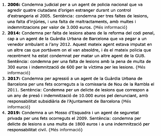 ➡️ Des del 1999, s’han recollit 571 casos de racisme i violència policial pel nostre Servei d’Atenció i Denúncia, #SAiD.
La majoria han acabat amb impunitat.

➡️ Només en 4 ocasions s’ha condemnat un agent de policia i en cap d’elles s’ha aplicat l’agreujant de #racisme.