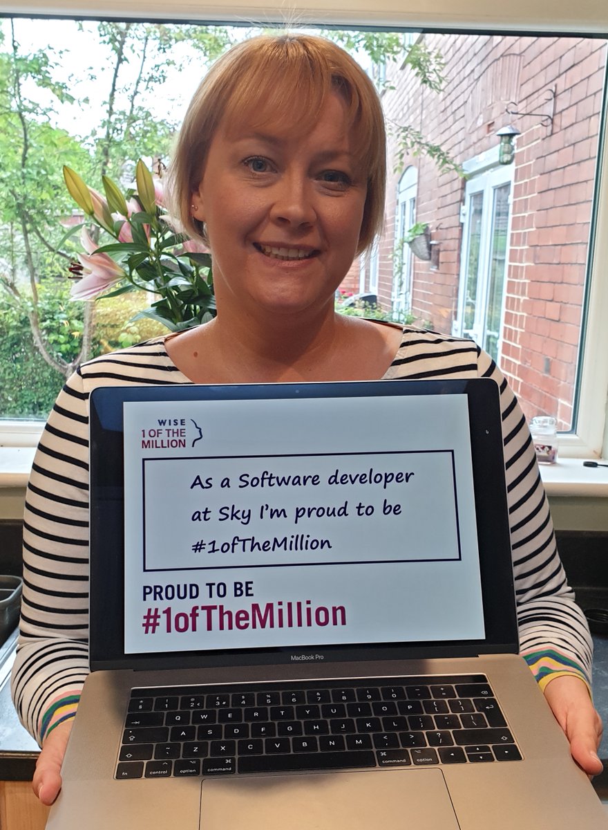 JoReavell's tweet photo. For the first time ever, there are more than 1 million women working in core STEM roles across the UK! 🥳🎉 As a software developer at Sky I'm proud to be #1ofTheMillion #lifeAtSky #WorkForSky https://t.co/Uk4ntYDfKW