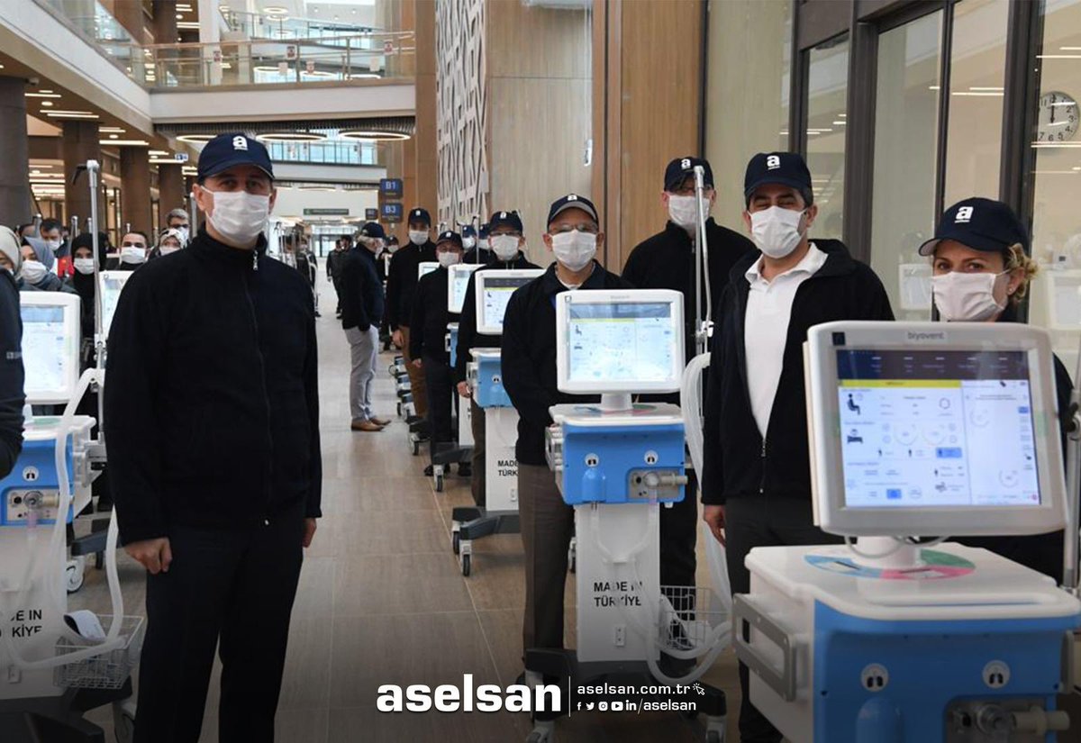 #ASELSAN ile Uluslararası Sağlık Hizmetleri A.Ş. (USHAŞ) arasında Yoğun Bakım Solunum Cihazı için ürün üretim sözleşmesi imzalandı. Söz konusu sözleşme kapsamında ASELSAN'a toplam 31.315.000 ABD Doları tutarında Orta Seviye Yoğun Bakım Mekanik Ventilatörü siparişi verildi.